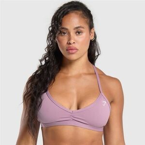 Gymshark Minimal Sports Bra in Soft Purple, Size S